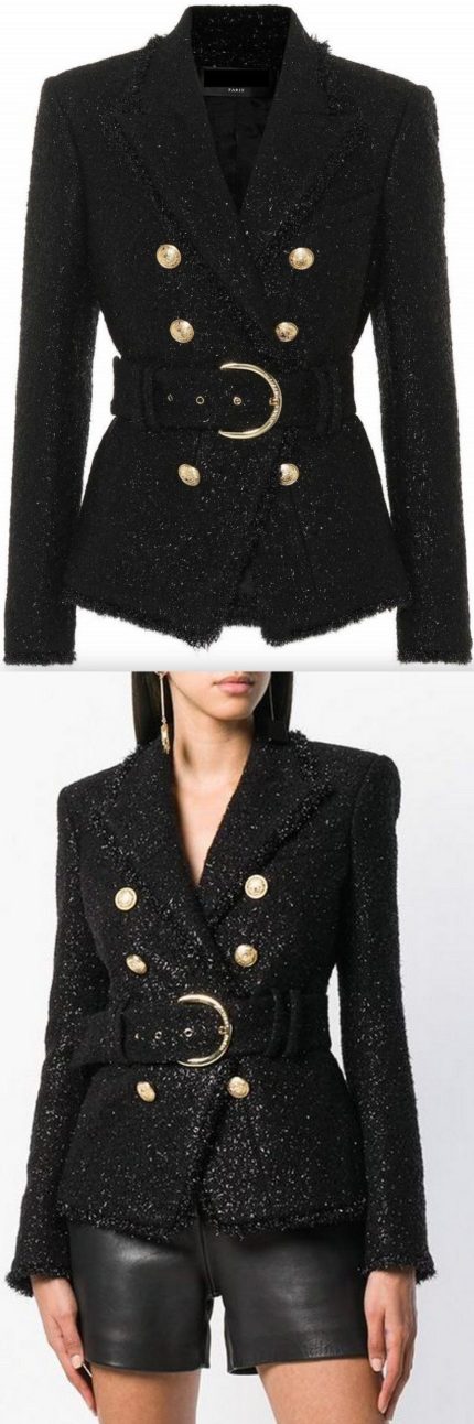 Belted Double-Breasted Jacket