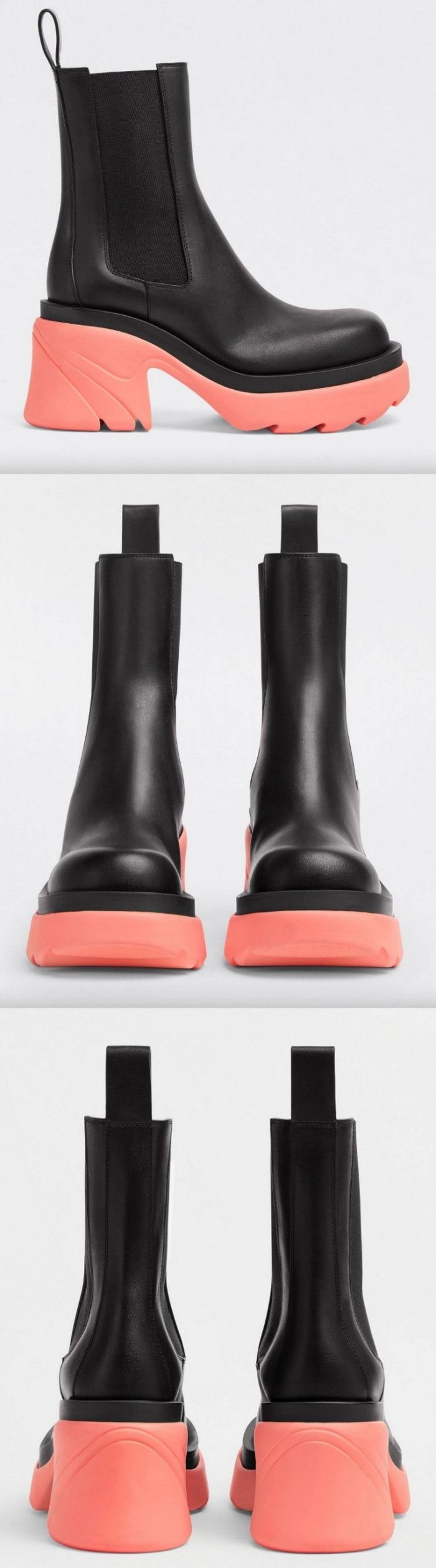 'Flash' Boots, Black Flamingo
