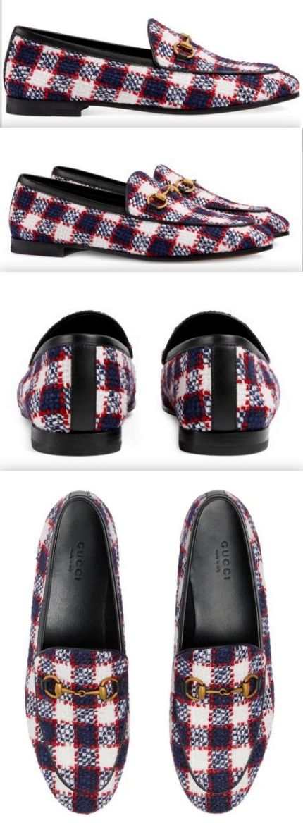 'Jordaan' Tweed Check Loafers