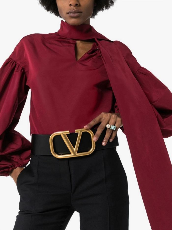 VLOGO Buckled Leather Belt | DESIGNER INSPIRED FASHIONS