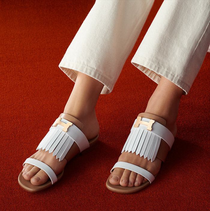 Coralia Sandals, Blanc/Bois De Santal Inspired Fashions Boutique