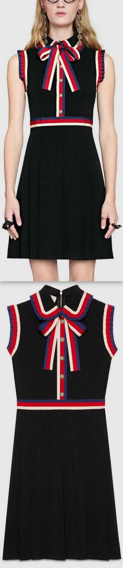 Black Contrast-Ruffle Mini Dress | DESIGNER INSPIRED FASHIONS