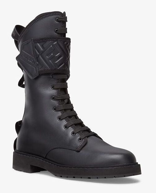 Black Leather Biker Boots