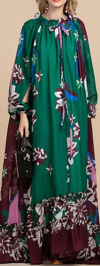 Printed Maxi Kaftan Dress | DESIGNER INSPIRED FASHIONS