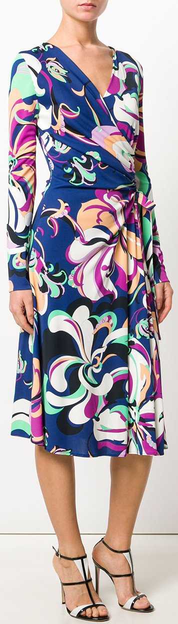 Printed Wrap Dress DESIGNER INSPIRED FASHIONS