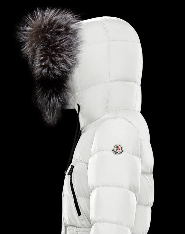 'Aprhoti' Fur-Hooded Down Coat, White DESIGNER INSPIRED FASHIONS
