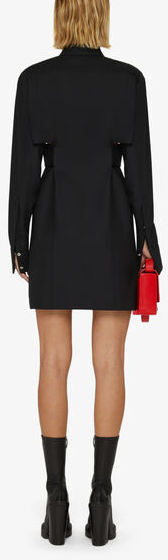 Black Shirt Dress with Graphic Cuts Inspired Fashions Boutique
