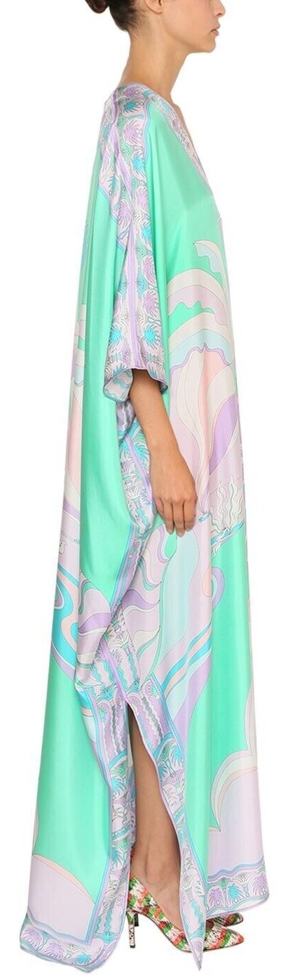 Printed Jersey Silk Kaftan Dress DESIGNER INSPIRED FASHIONS