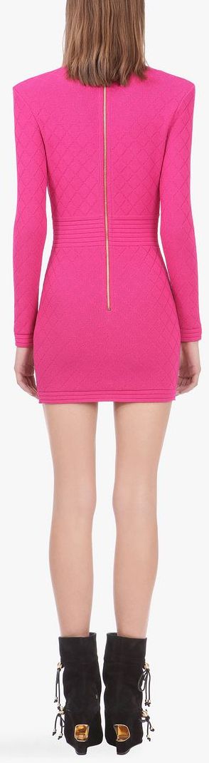 Short Fuchsia Knit Dress DESIGNER INSPIRED FASHIONS