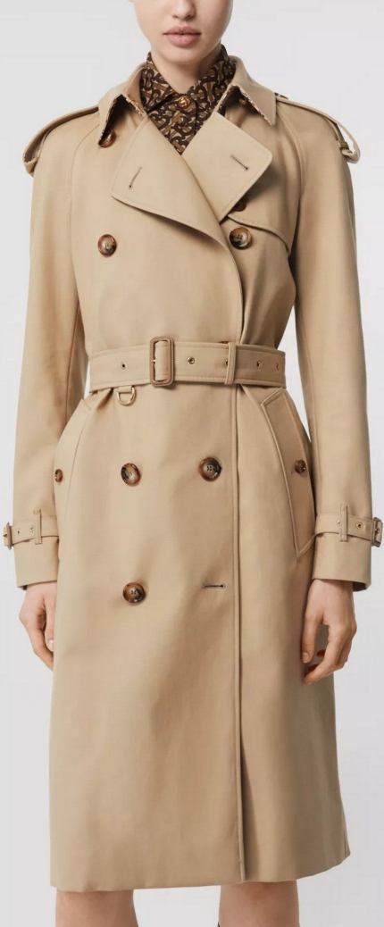 Archive Print-Lined Cotton Gabardine Trench Coat