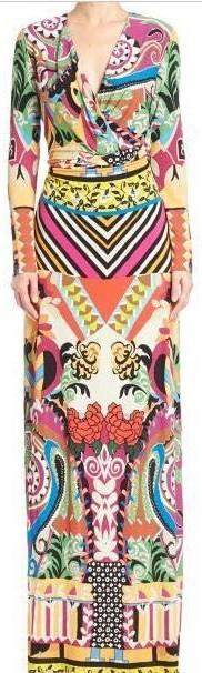 Geometric Multicolor Patchwork Jersey Gown | DESIGNER INSPIRED FASHIONS