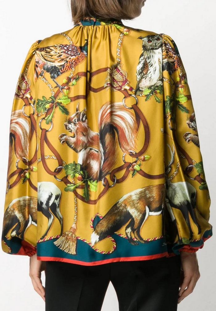 Animal Print Silk Blouse DESIGNER INSPIRED FASHIONS
