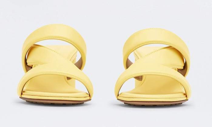 'The Band' Leather Mule Sandals, Lemonade