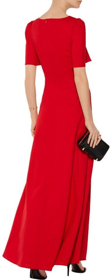 Long V-Neck Gown, Red DESIGNER INSPIRED FASHIONS