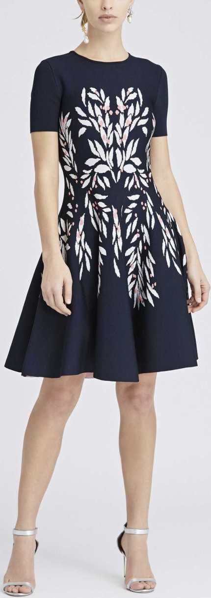 Botanical Leaf Knit Dress | DESIGNER INSPIRED FASHIONS