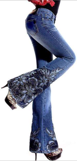 Embellished Flared Jeans | DESIGNER INSPIRED FASHIONS