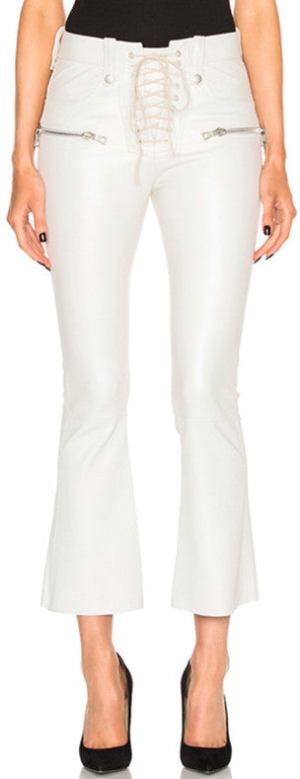 Cropped Lace-Up Pants - White or Black