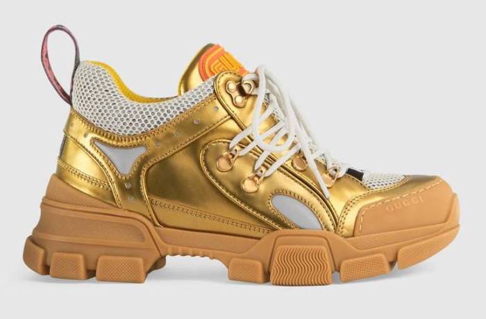 'Flashtrek' Sneakers with Removable Crystals, Gold | DESIGNER INSPIRED FASHIONS