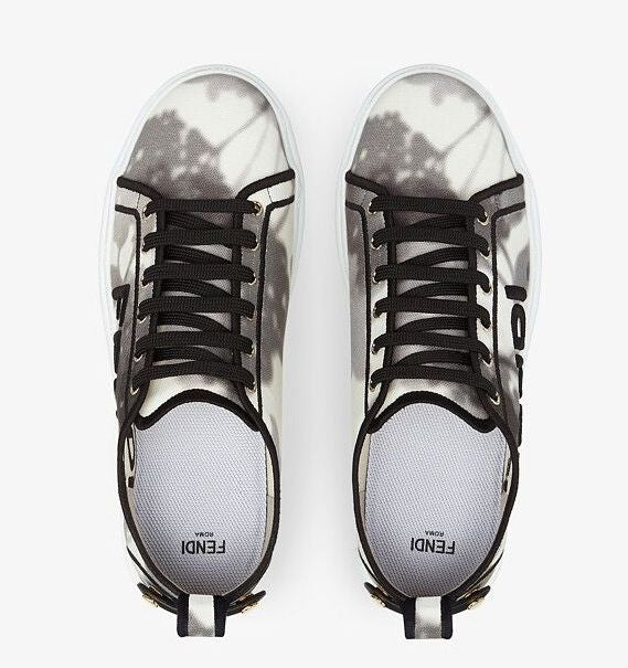 Canvas Flatform Sneakers, Gray