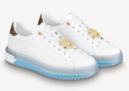 'Time Out' Sneakers, White and Blue