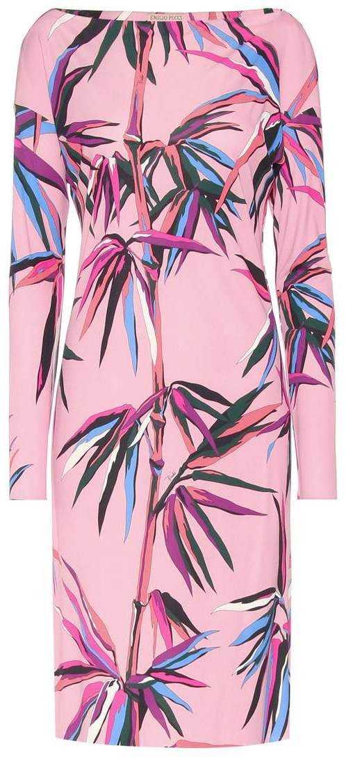 Printed Jersey Silk Dress, Pink DESIGNER INSPIRED FASHIONS
