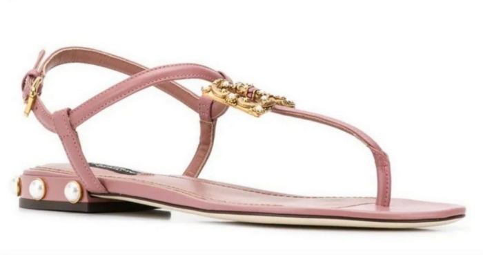 Amore Sandals with Logo, Pink | DESIGNER INSPIRED FASHIONS