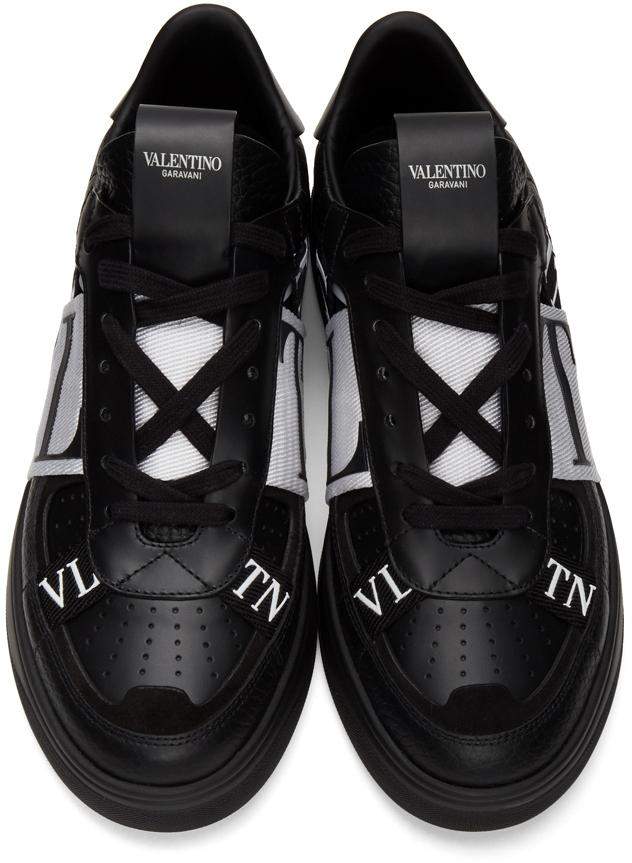 'VLTN' Sneakers, Black and White