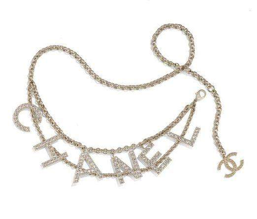 Logo Crystal Chain Belt - Inspired Fashions Boutique