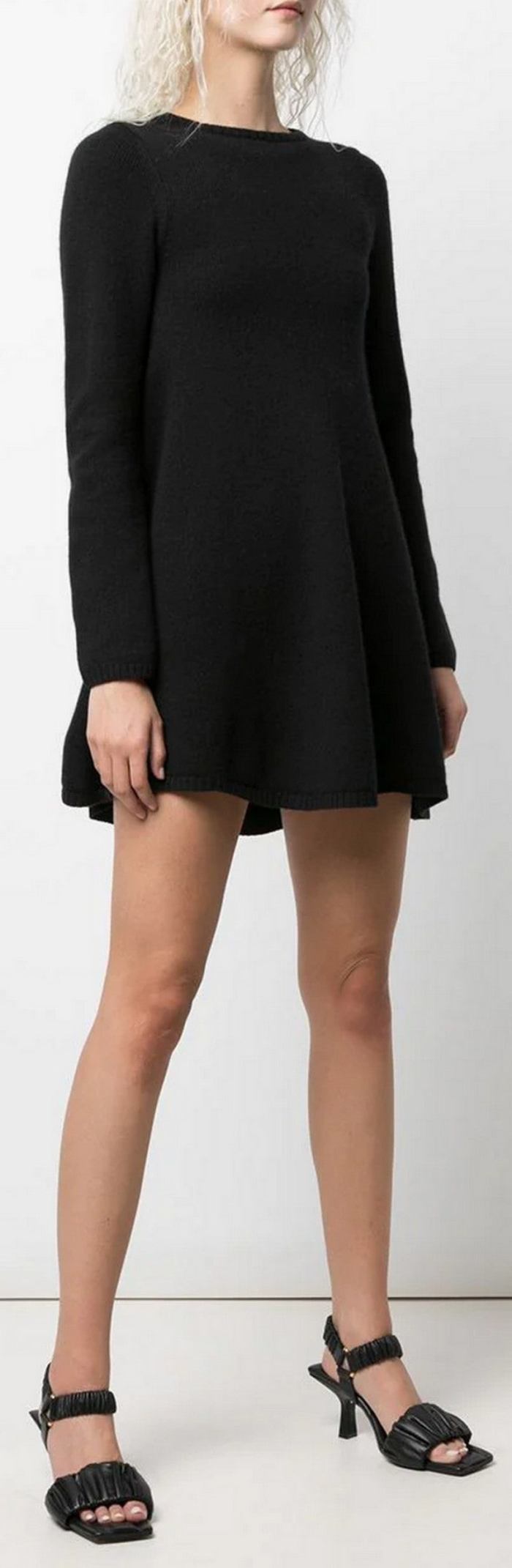 The Fleurine Cashmere Mini Dress, Black Inspired Fashions Boutique