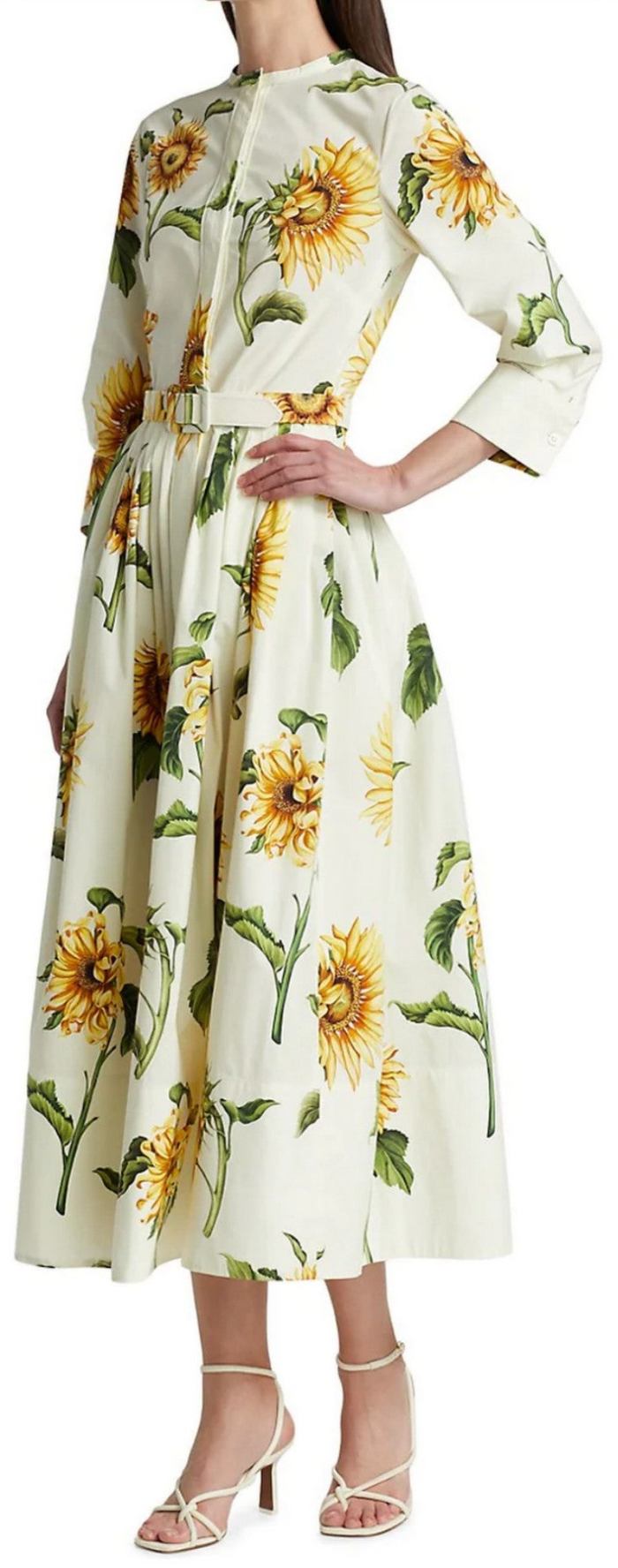 Sunflower Cotton Poplin Shirt Dress Inspired Fashions Boutique