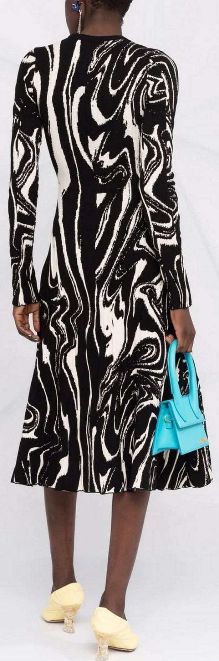 'Sika' Jacquard-Knit Midi Dress Inspired Fashions Boutique