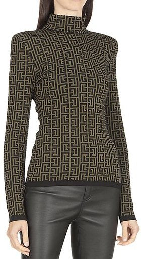 Monogram Jacquard Knitted Jumper Inspired Fashions Boutique
