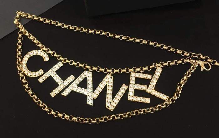Logo Crystal Chain Belt - Inspired Fashions Boutique