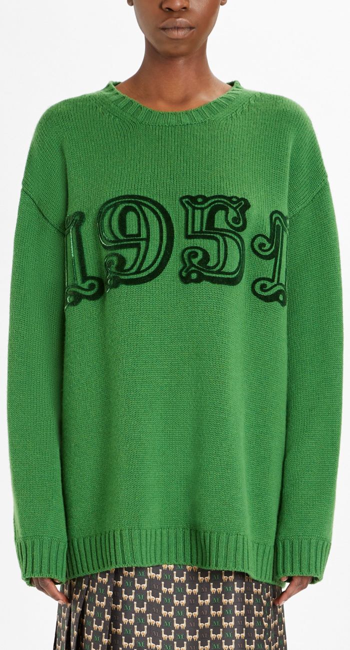 '1951' Wool and Cashmere Knit Jumper, Green