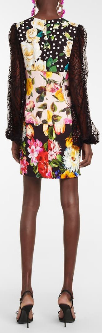 Lace-Trimmed Floral Mini Dress Inspired Fashions Boutique