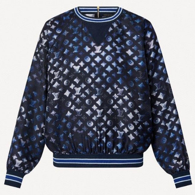 Mahina Monogram Sporty Silk Sweater