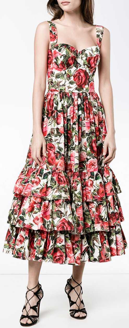*Extended Sizes* Sleeveless Rose Print Dress | DESIGNER INSPIRED FASHIONS