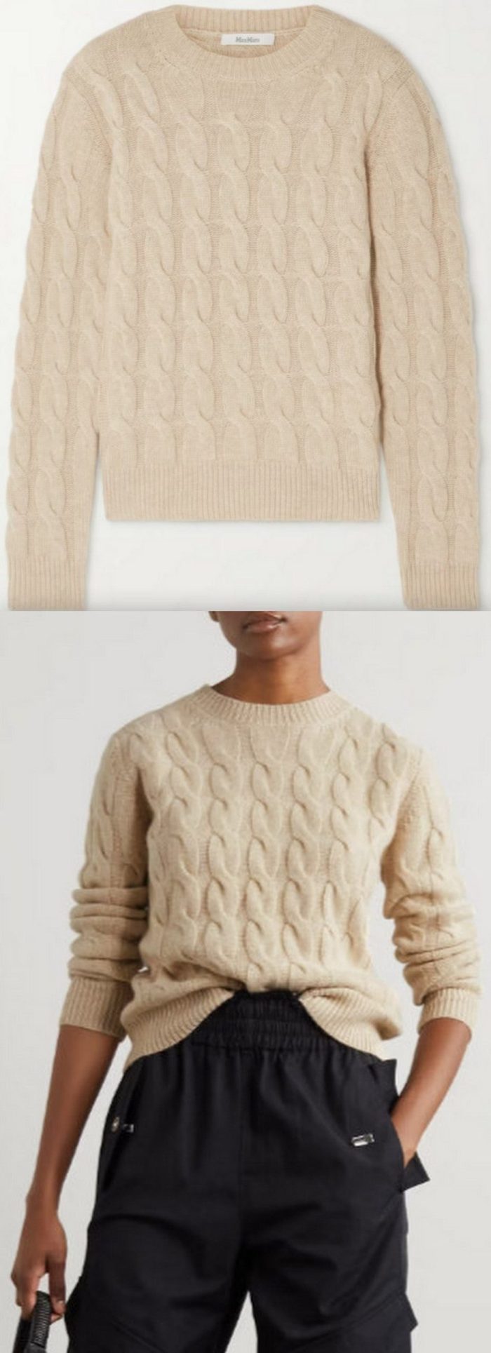 'Edipo' Cashmere Sweater, Beige Women's Designer Fashions
