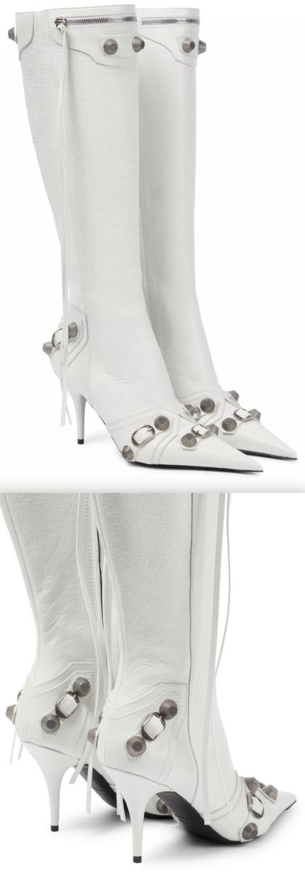 'Cagole' 90mm Boots, White Women's Designer Fashions