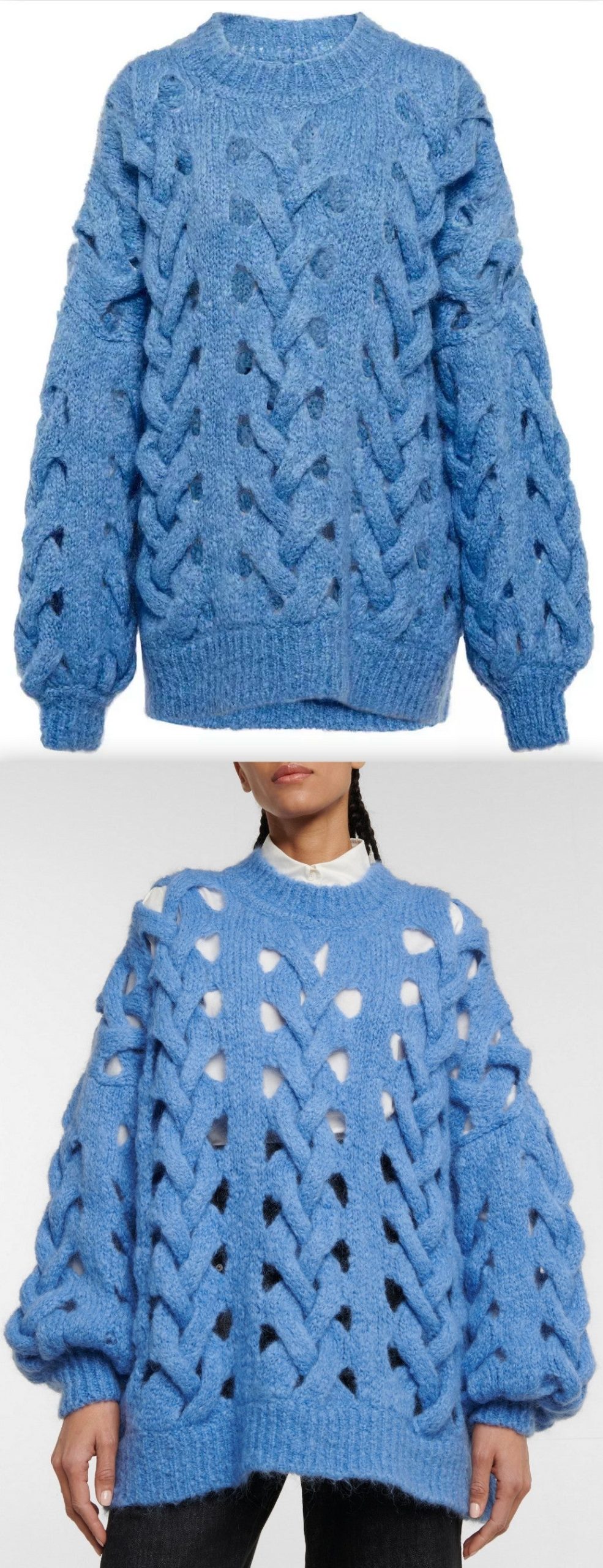 'Ella' Open-Knit Sweater Women's Designer Fashions