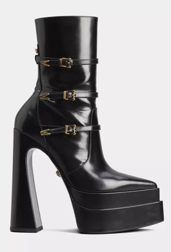 'Aevitas' Medusa 155mm Platform Boots - Black or White Women's Designer Fashions