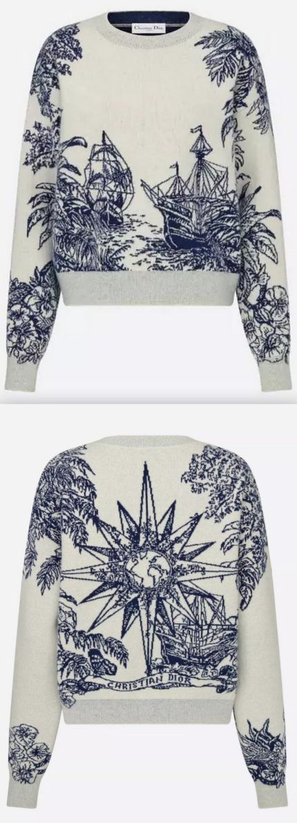 'Rêve d'Infini' Knit Motif Sweater Women's Designer Fashions