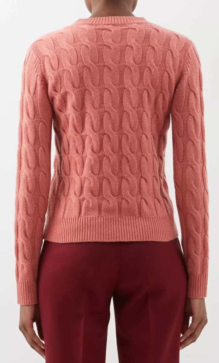 'Edipo' Cashmere Sweater, Coral Women's Designer Fashions