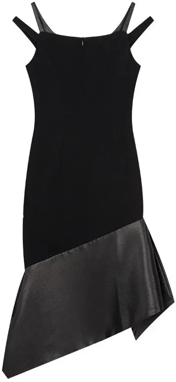 Black Asymmetric Cocktail Dress DESIGNER INSPIRED FASHIONS